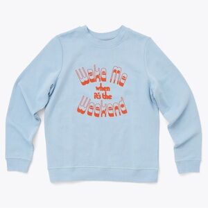 Ban.do Light Blue Graphic Sweatshirt med